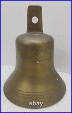 VTG Solid Brass Ships Bell / Fog Bell 7 Tall & 6 Diameter