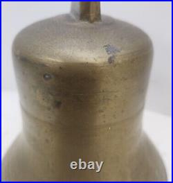 VTG Solid Brass Ships Bell / Fog Bell 7 Tall & 6 Diameter