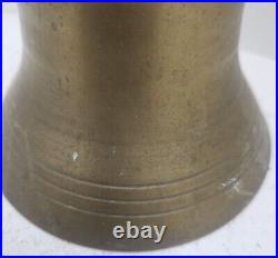 VTG Solid Brass Ships Bell / Fog Bell 7 Tall & 6 Diameter