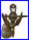 VTG Solid Brass Wall Door Bell with 3D Figural Angel Bird Gothic Farmhouse