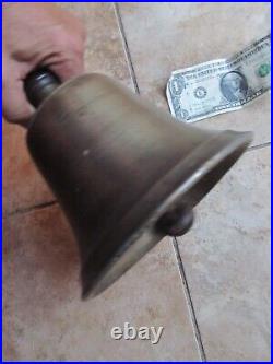 Very Rare HUGE 12 Antique Victorian Brass Signal or Alarm Bell, c1875, GIFT