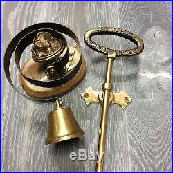Victorian Antique Brass Lady Butlers Doorbell Door Bell With Winchester Pull