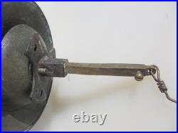 Victorian Brass Door Bell Pull Crank Lever Pulley Doorbell Old Antique Regency