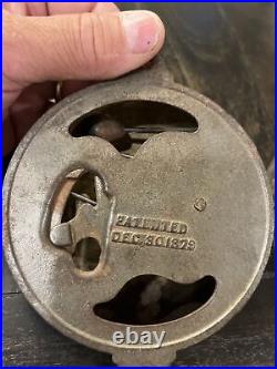 Victorian Bronze Mech Doorbell & Antique Lever Pull Pat 1879 original patina