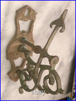Victorian Cast Brass Swivel Bell Ring Bracket Hardware
