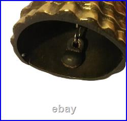 Victorian Lady Cast Iron Bell with Bonnet Full Dress Brass Heavy England Vintage