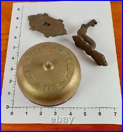 Victorian New Britain Corbins Door Bell Brass & Cast Iron 1870s Great Tone