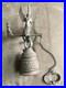 Victorian Ornate Brass Bell w Original Hanger Wall Mount Pull Chain