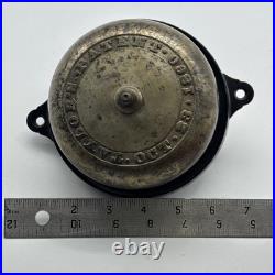 Victorian era Antique Brass Mechanical Brass Doorbell Taylor Patent 1860