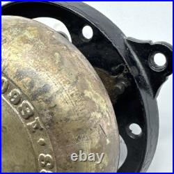 Victorian era Antique Brass Mechanical Brass Doorbell Taylor Patent 1860
