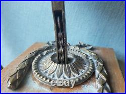 Victorian original brass bell front door servants pull button great example