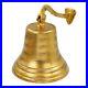 Vintage 11 Nautical Hanging Door Ship Bell Brass Wall Mounted Bracket Gift