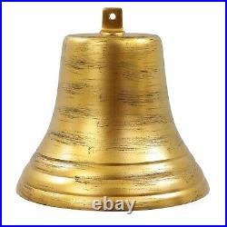 Vintage 11 Nautical Hanging Door Ship Bell Brass Wall Mounted Bracket Gift