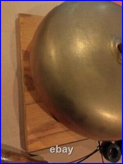 Vintage 12 Large Mechanical Iron & Brass Boxing Bell Antique Sports School Fire