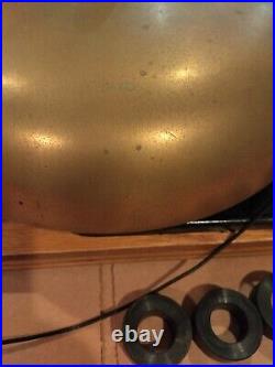 Vintage 12 Large Mechanical Iron & Brass Boxing Bell Antique Sports School Fire