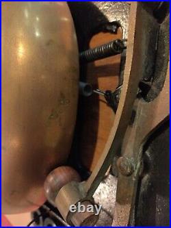 Vintage 12 Large Mechanical Iron & Brass Boxing Bell Antique Sports School Fire