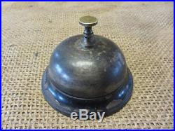 Vintage 1887 Spinner Cast Iron & Brass Desk Bell Antique Hotel Bells 9518
