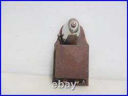 Vintage 1930s Electric Door Bell Railway Butler Bell Brass on Wooden Plinth