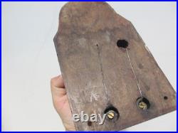 Vintage 1930s Electric Door Bell Railway Butler Bell Brass on Wooden Plinth