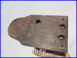 Vintage 1930s Electric Door Bell Railway Butler Bell Brass on Wooden Plinth