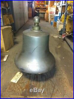 Vintage 1930s Fire Bell Antique Nickel Plated Brass