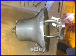 Vintage 1930s Fire Bell Antique Nickel Plated Brass