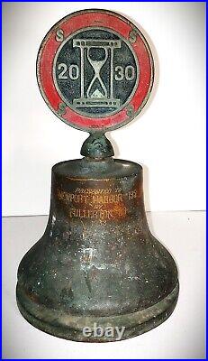 Vintage 1938 Newport Harbor Commemorative Presentation Bronze Bell
