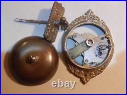 Vintage 1980's Cast Polished Brass Mechanical Twist Knob Door Bell