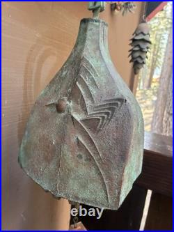 Vintage 28 Paolo Soleri hummingbird Brutalist Cast Bronze Wind Bell Chime bird Vintage 28 Paolo Soleri hummingbird Brutalist Cast Bronze Wind Bell Chime bird