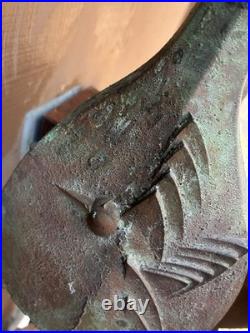Vintage 28 Paolo Soleri hummingbird Brutalist Cast Bronze Wind Bell Chime bird