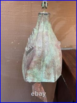 Vintage 28 Paolo Soleri hummingbird Brutalist Cast Bronze Wind Bell Chime bird