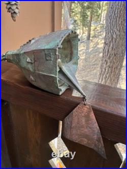 Vintage 28 Paolo Soleri hummingbird Brutalist Cast Bronze Wind Bell Chime bird