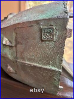 Vintage 28 Paolo Soleri hummingbird Brutalist Cast Bronze Wind Bell Chime bird