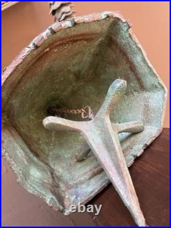 Vintage 28 Paolo Soleri hummingbird Brutalist Cast Bronze Wind Bell Chime bird