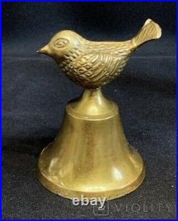 Vintage 4 Bells Collection Germany Bird Ship Brass Collector Decor Rare Old 20th