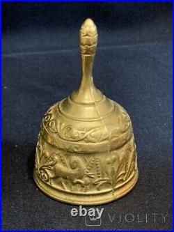 Vintage 4 Bells Collection Germany Bird Ship Brass Collector Decor Rare Old 20th