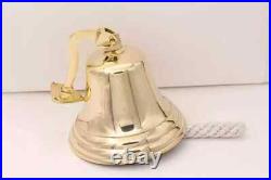 Vintage 6 Brass Ship Bell Polished Premium Nautical Boat's Bell Maritime