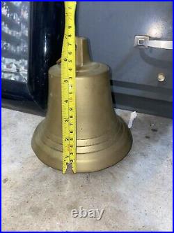Vintage 7x 7 Tall SOLID BRASS SHIPS BELL Withstopper Loud