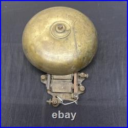 Vintage 8 Industrial Electric Bell Brass Fire School Alarm Antique Steampunk