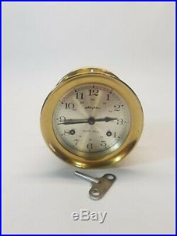 Vintage Airguide Ship's Bell Clock WORKING
