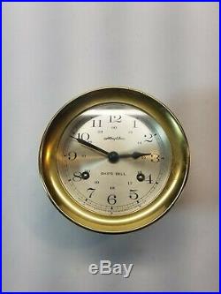 Vintage Airguide Ship's Bell Clock WORKING