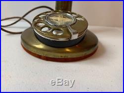 Vintage American Bell Candlestick Phone Brass Antique Ships FREE