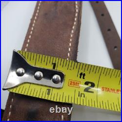 Vintage/Antique 15 Brass Sleigh Bells on a 48 Double Thick Leather Belt/Strap