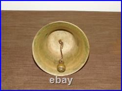 Vintage Antique 9 High Handheld Brass School Teachers Bell
