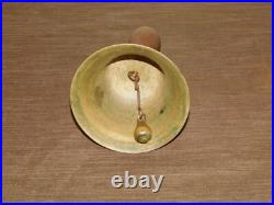 Vintage Antique 9 High Handheld Brass School Teachers Bell
