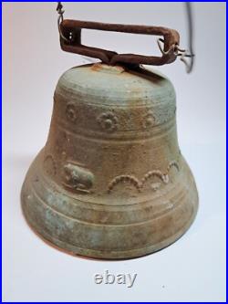 Vintage Antique Alb Gusset Uetendorf swiss cow Brass Bell