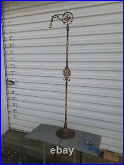 Vintage Antique Art Deco Bridge Floor Lamp