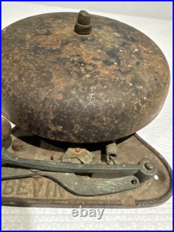 Vintage Antique Bevin 10 inMechanical Iron Boxing Bell, Early 1900's