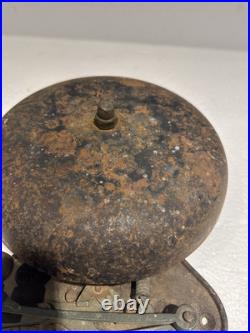Vintage Antique Bevin 10 inMechanical Iron Boxing Bell, Early 1900's