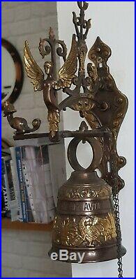 Vintage Antique Big Heavy Brass Door/Servants Bell Country House BnB Vicarage